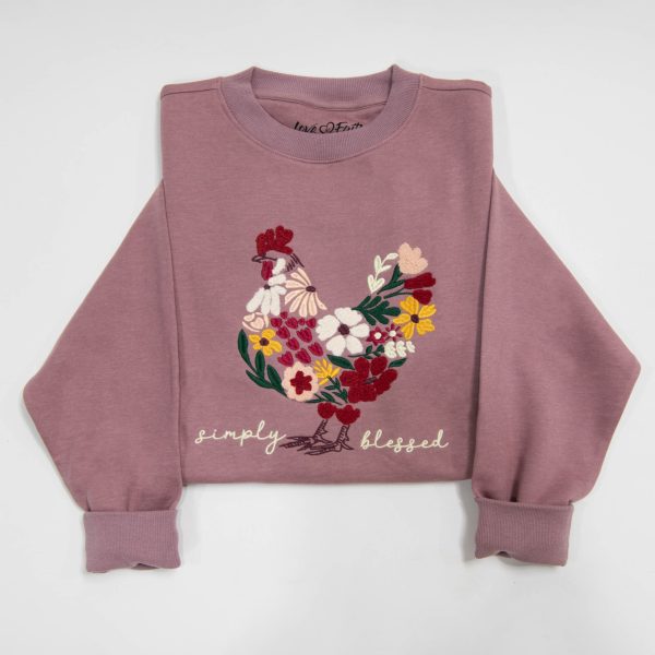 Simply Blessed Embellished Sweatshirt