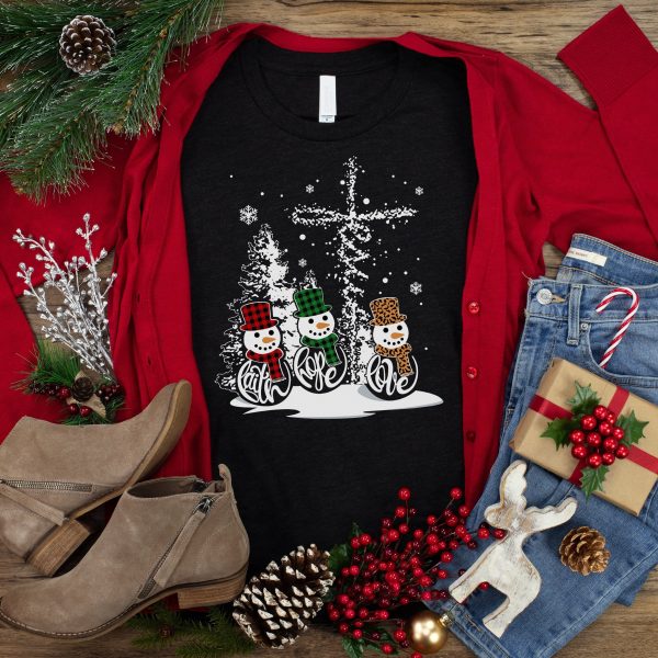 Faith Hope Love Snowmen Tee