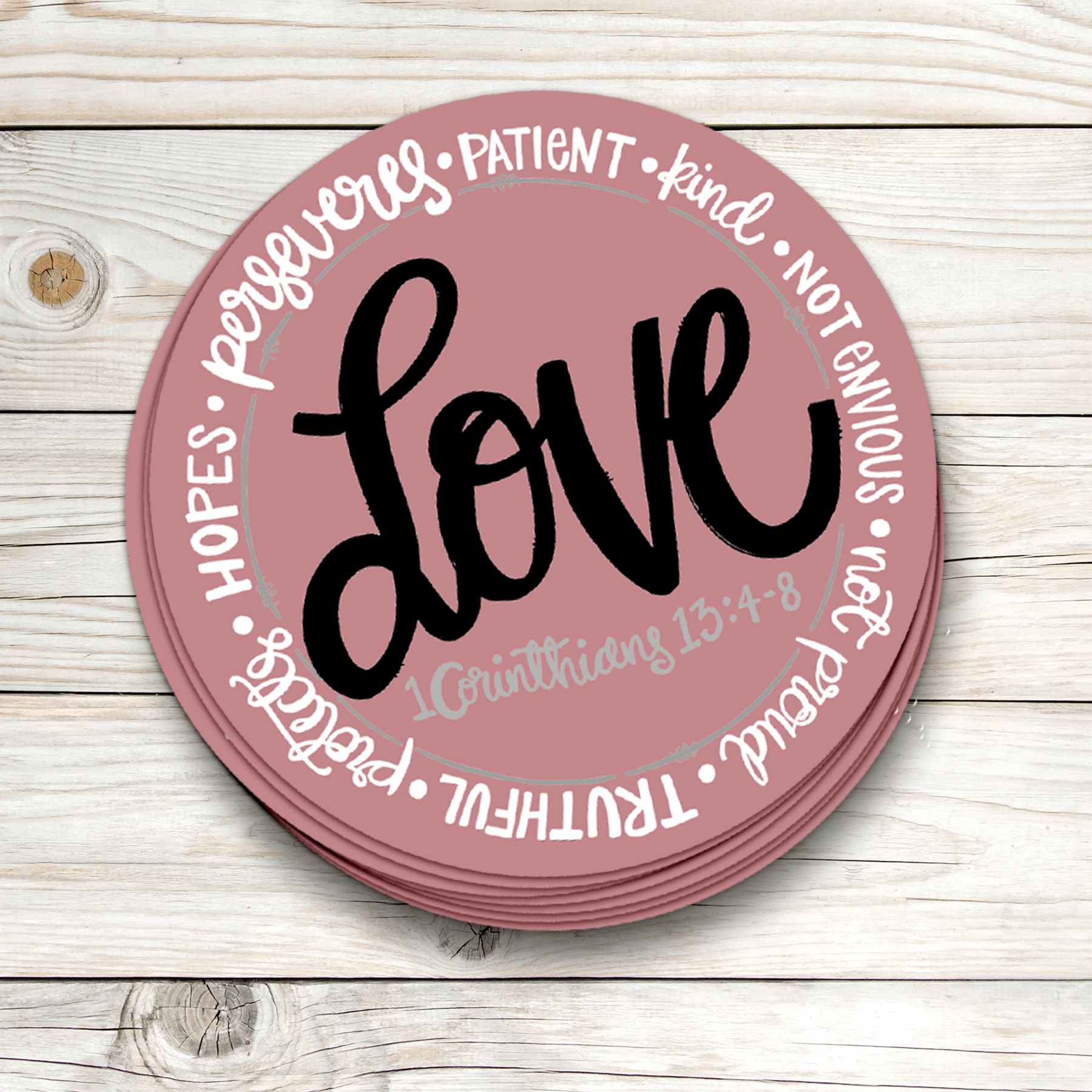 1 Corinthians Love Circle Sticker
