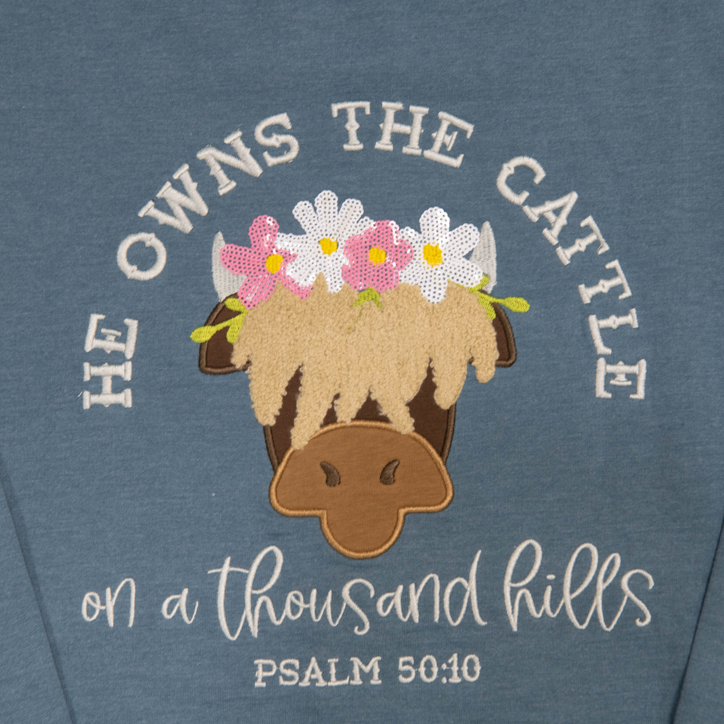 He Owns the Cattle Embellished Sweatshirt - Image 2