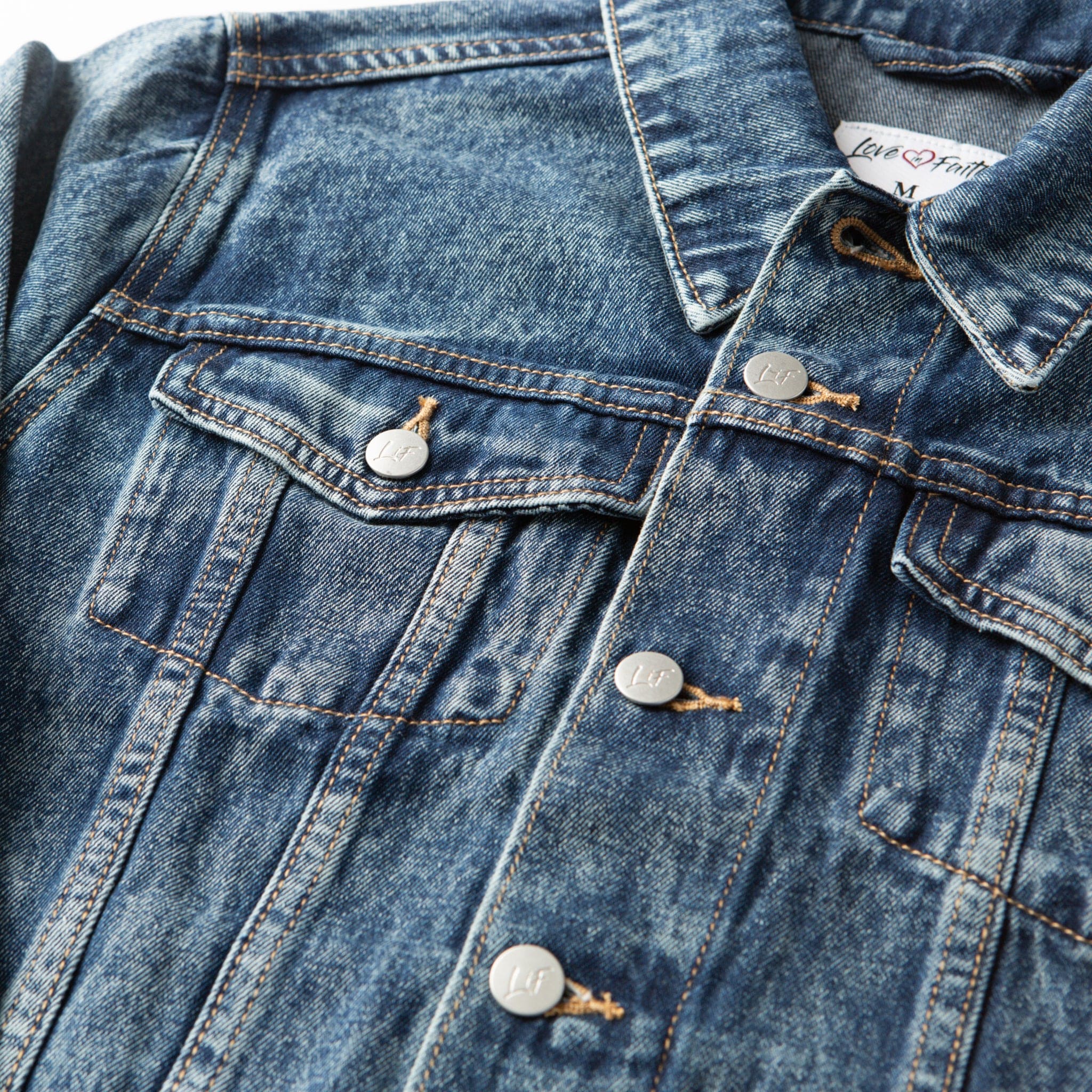 Vintage Washed Spirit Lead Me Denim Jacket - Image 3