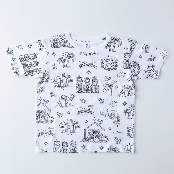 Jesus is Born Color Me T-Shirt for Kids!