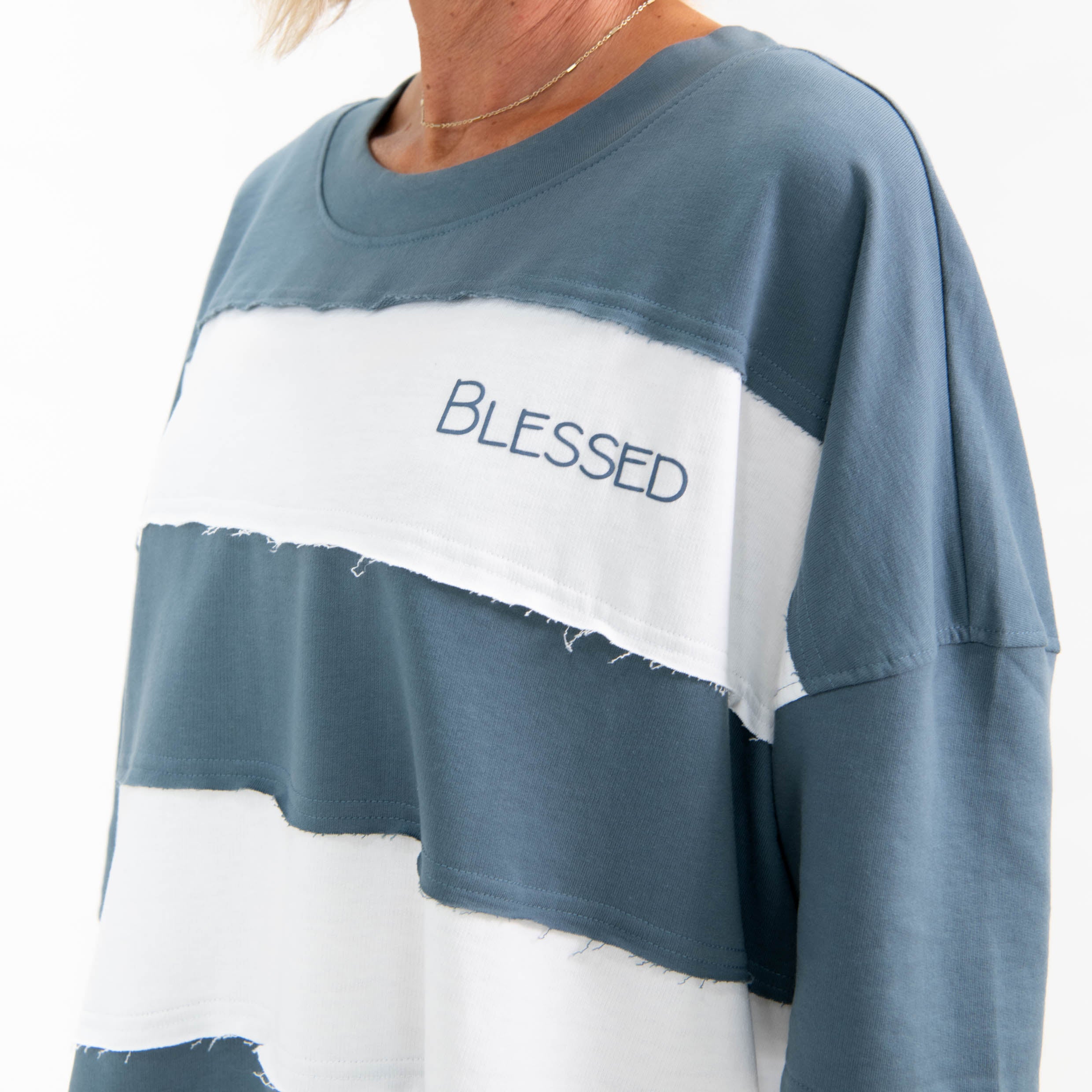 Blessed Oversized Stripe Tee - Image 3
