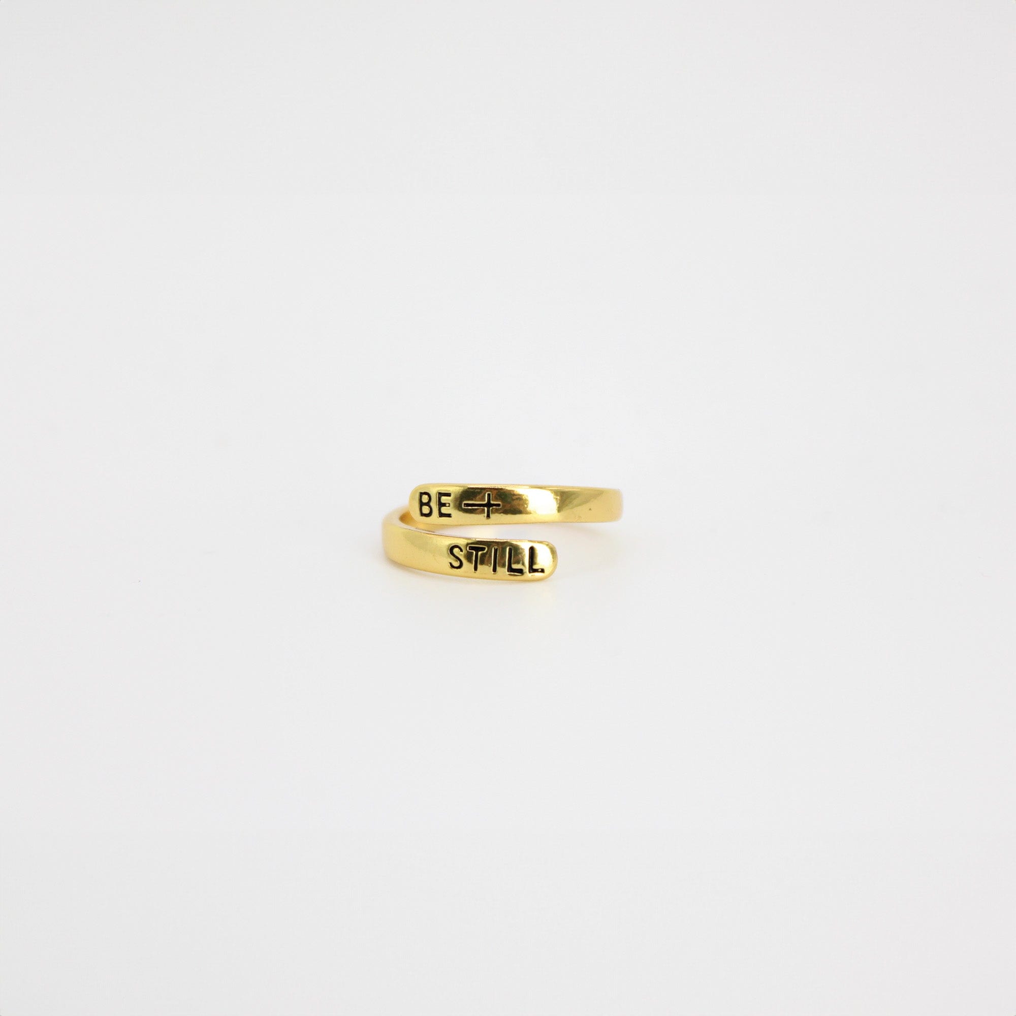 Be Still Gold Plated Brass Ring - Image 4