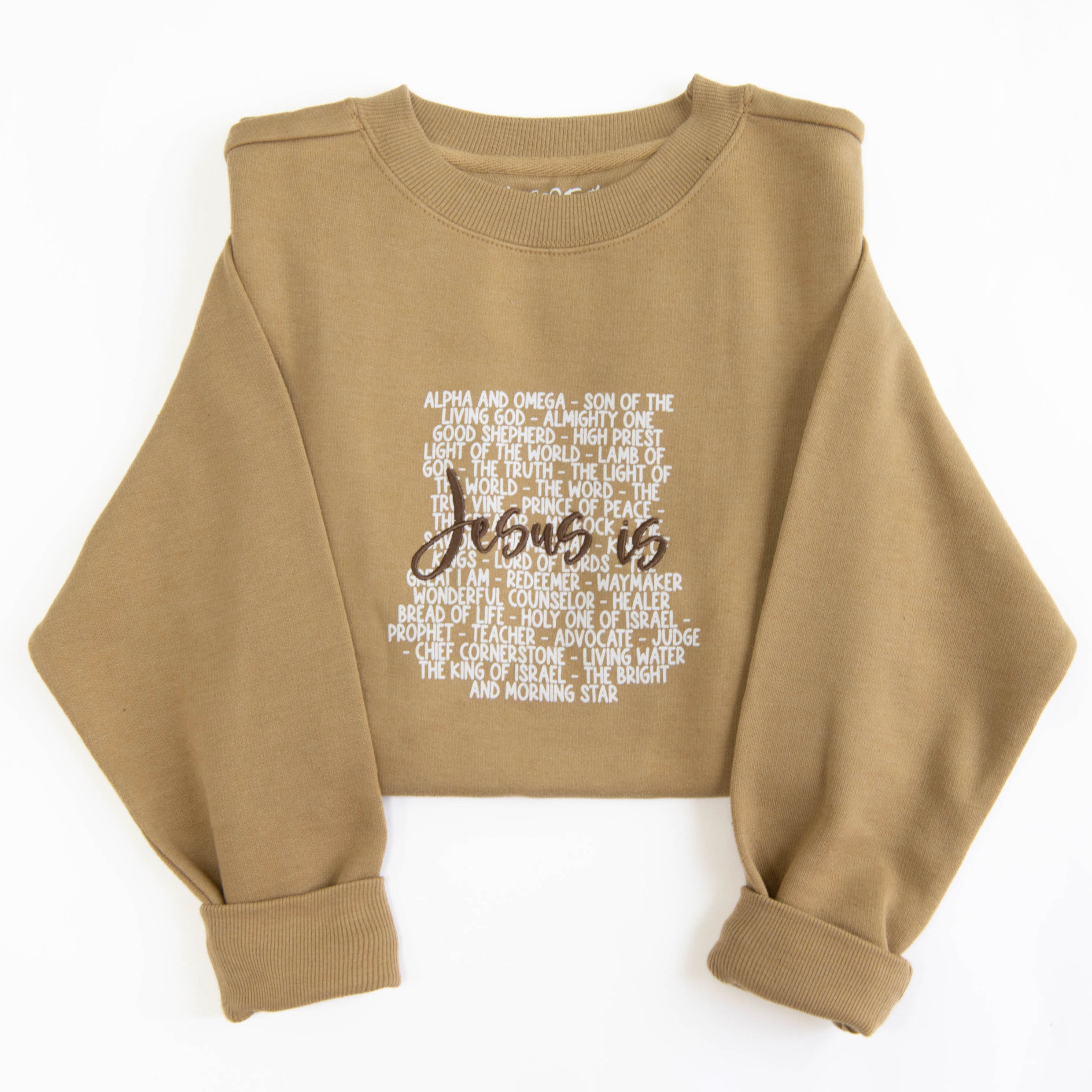 Jesus Is Embroidered Crewneck Sweatshirt
