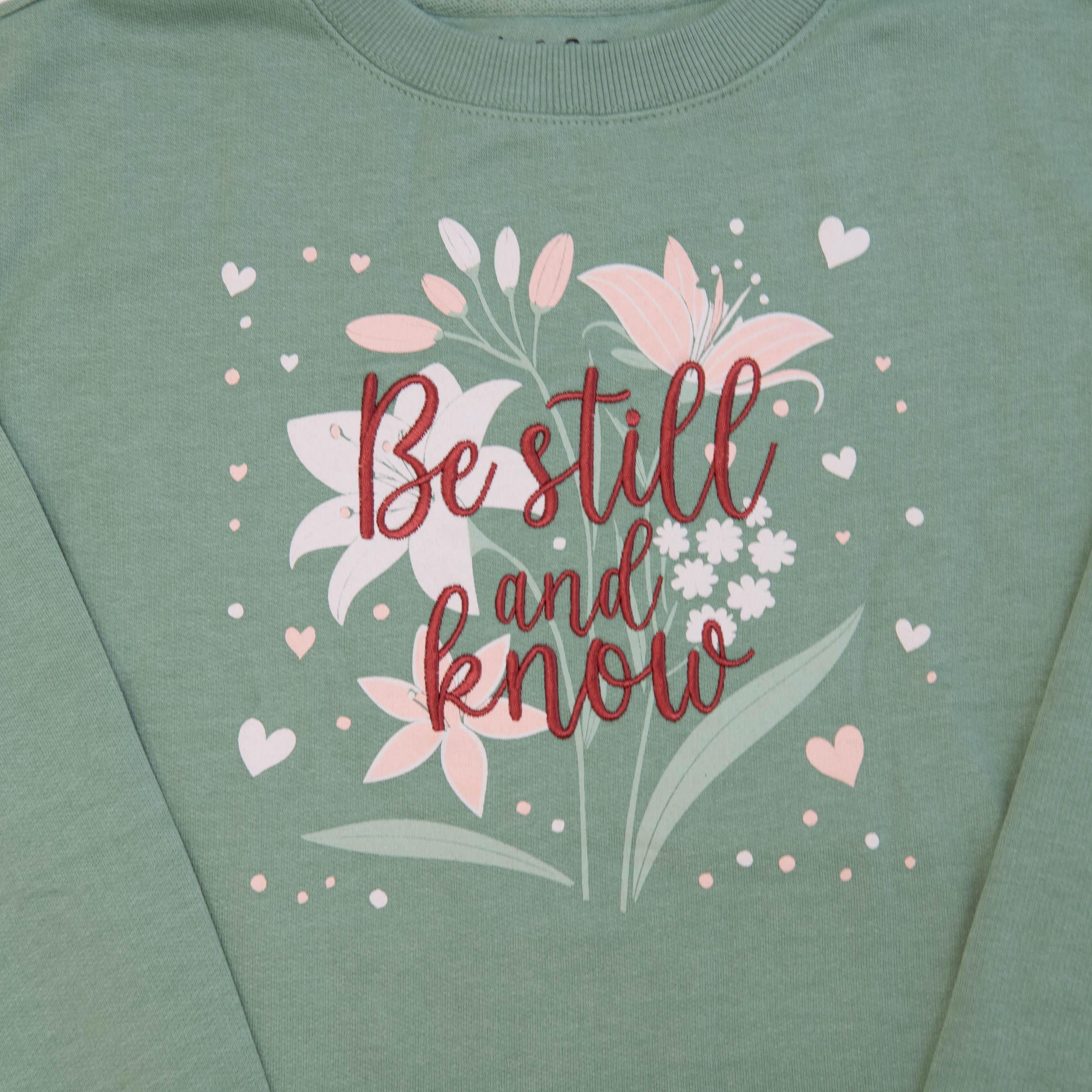 Be Still and Know Embroidered Crewneck Sweatshirt - Image 3