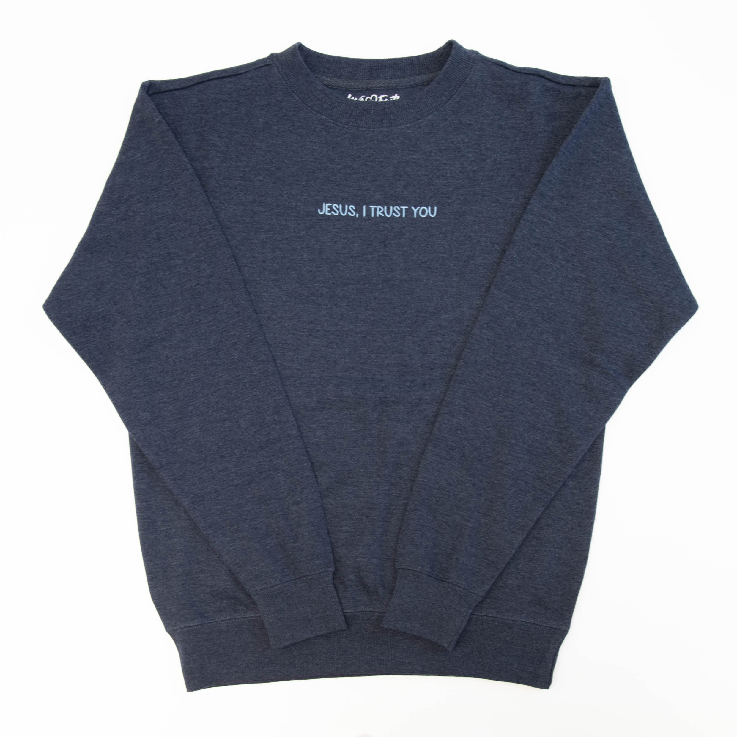 Jesus I Trust You Embroidered Crewneck Sweatshirt - Image 3