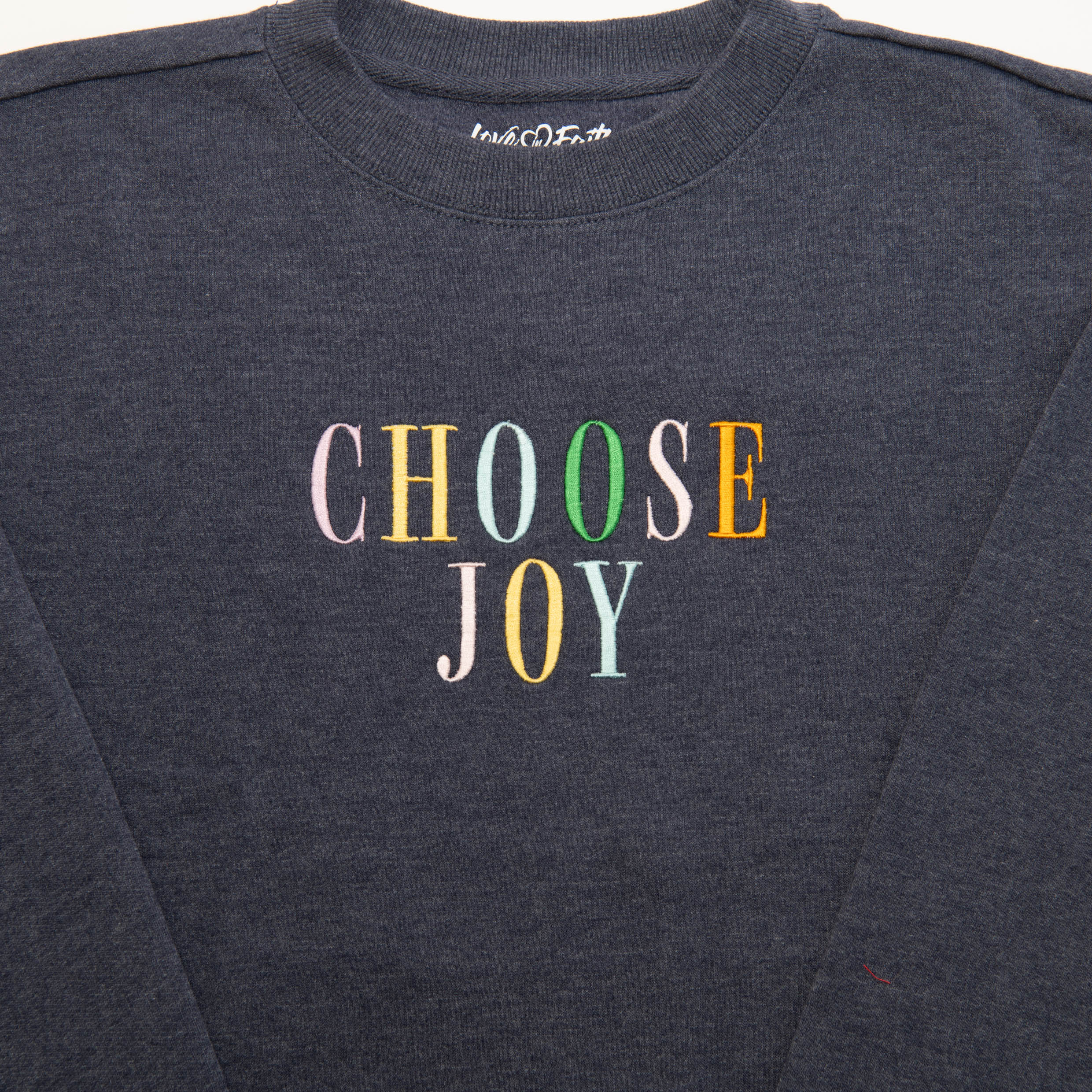 Choose Joy Embroidered Crewneck Sweatshirt - Image 3