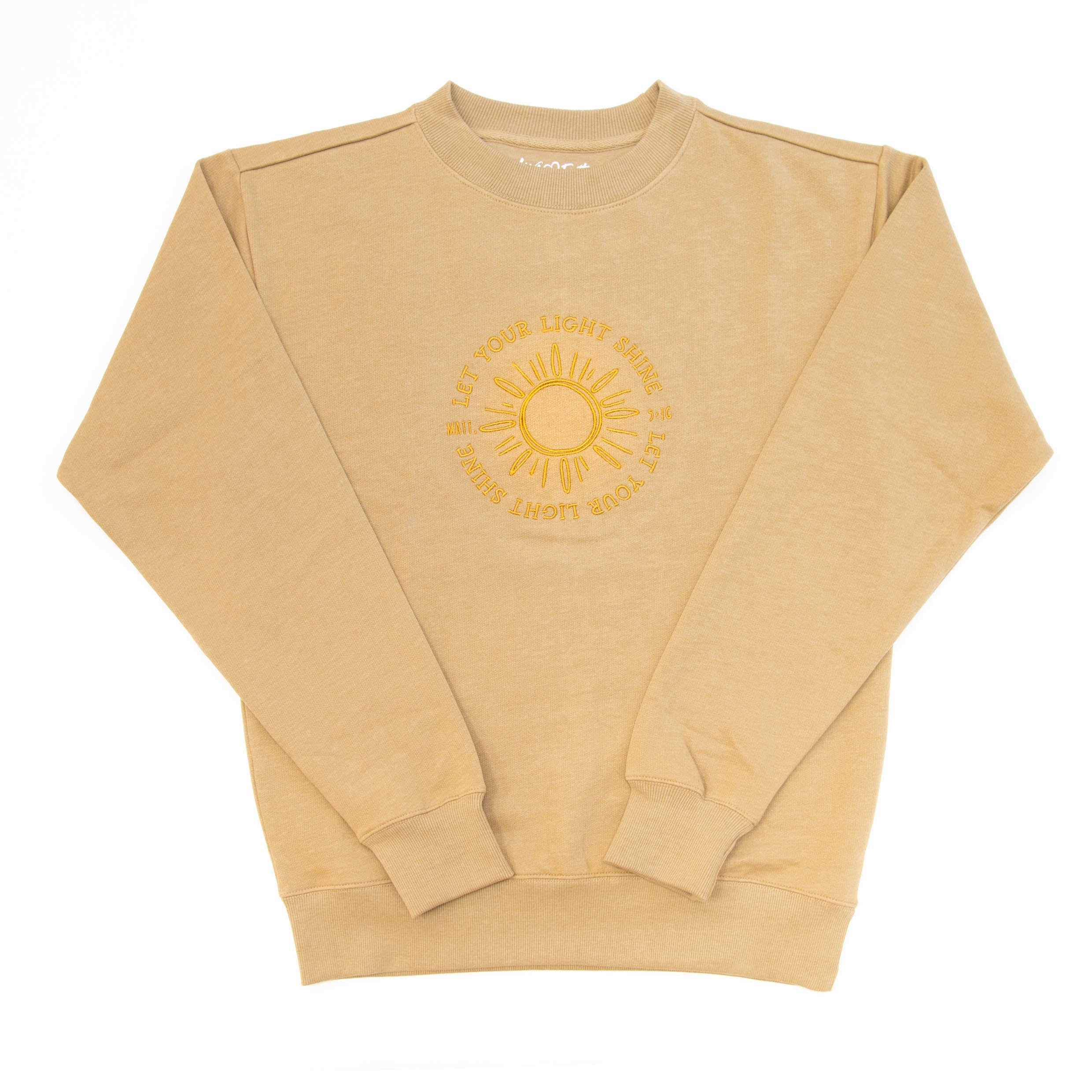 Let Your Light Shine Embroidered Crewneck Sweatshirt - Image 2