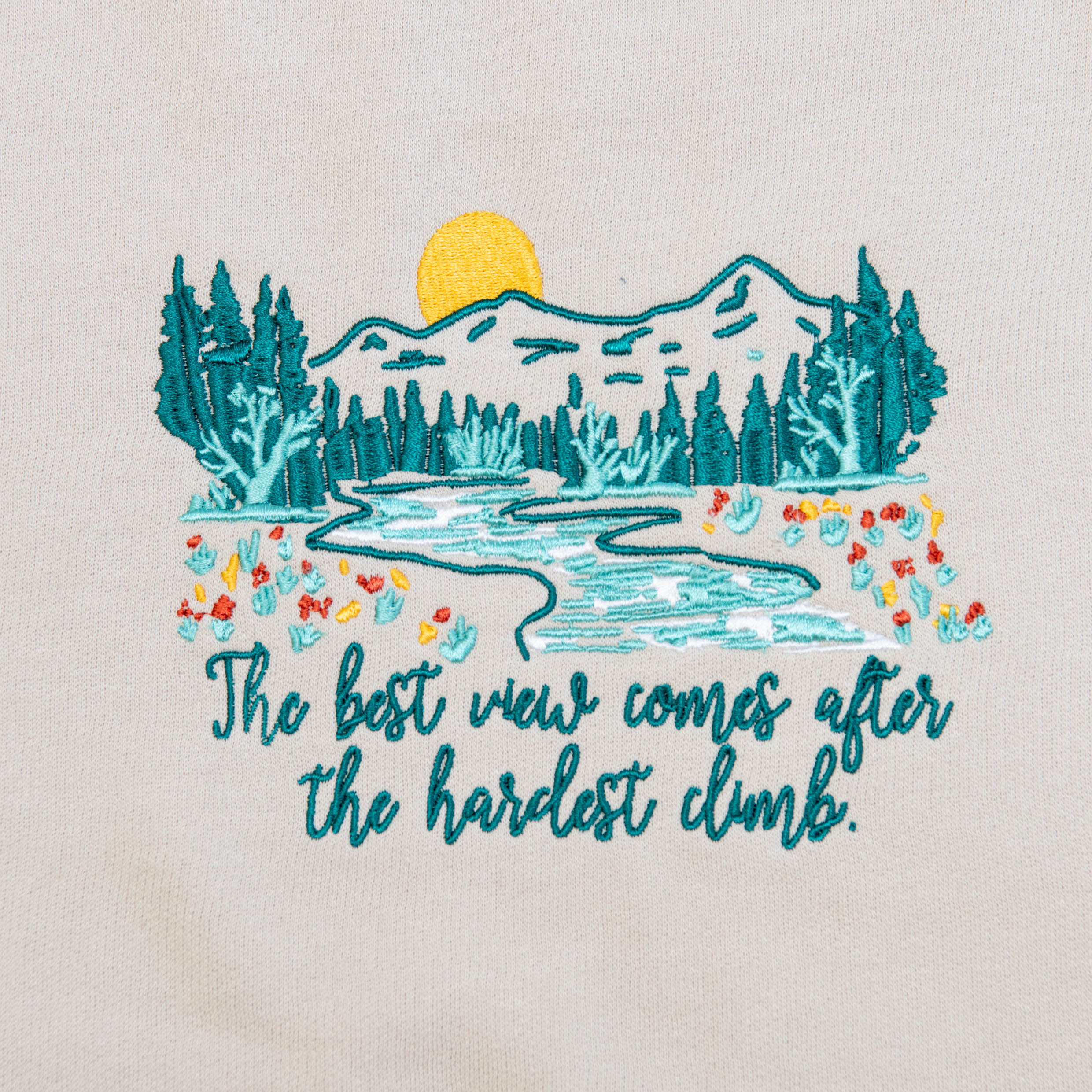 The Best View Embroidered Crewneck Sweatshirt - Image 3