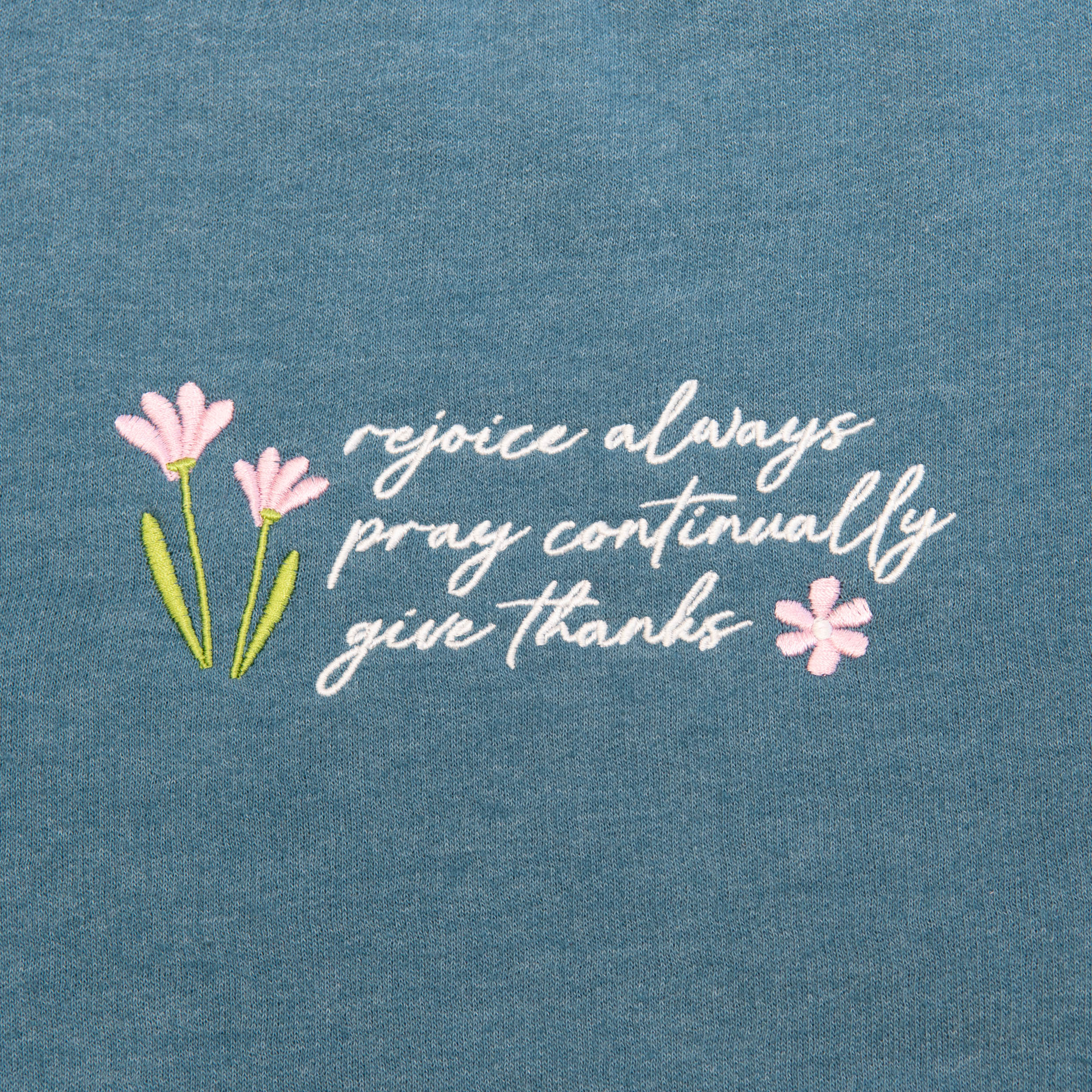 Rejoice Always Embroidered Crewneck Sweatshirt - Image 3