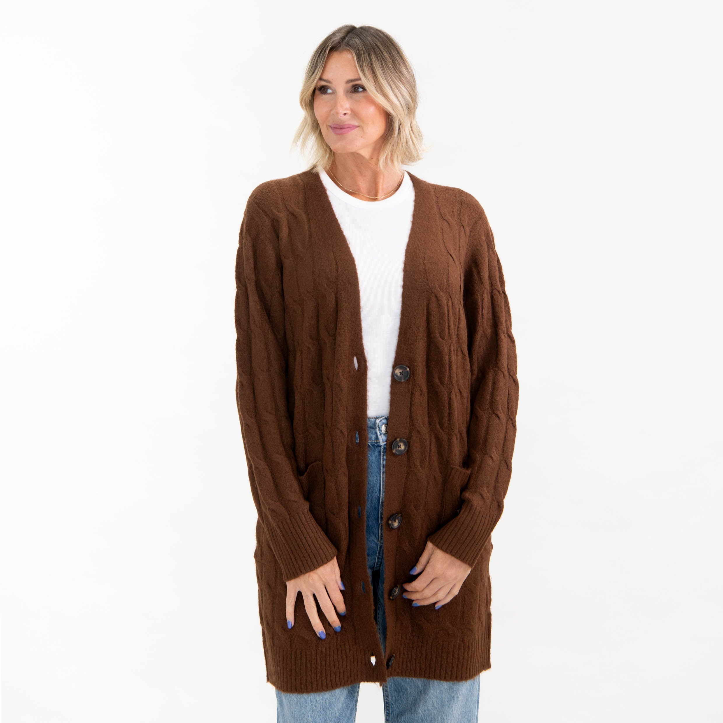 Blessed Cable Knit Cardigan - Image 6