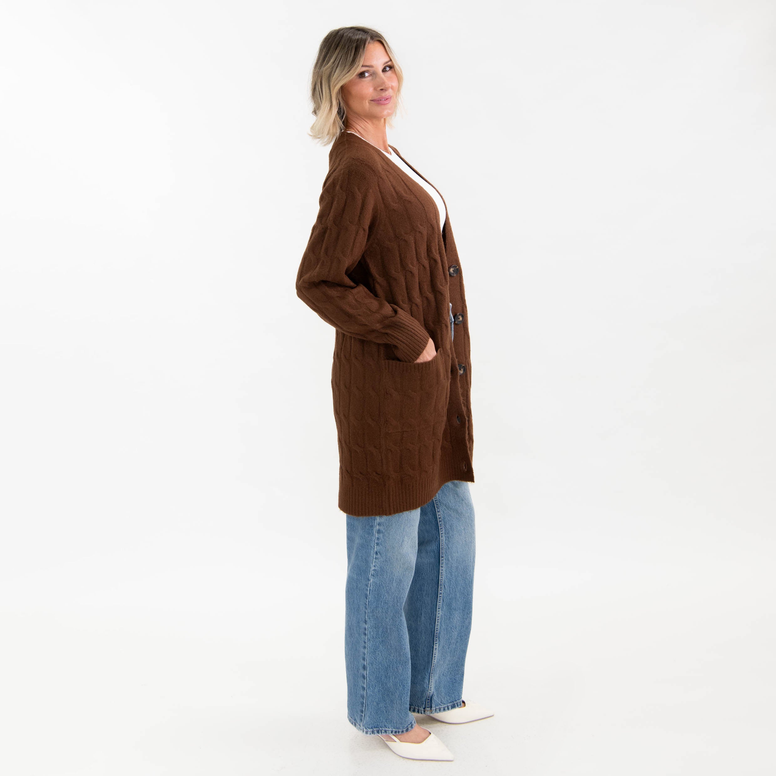 Blessed Cable Knit Cardigan - Image 10