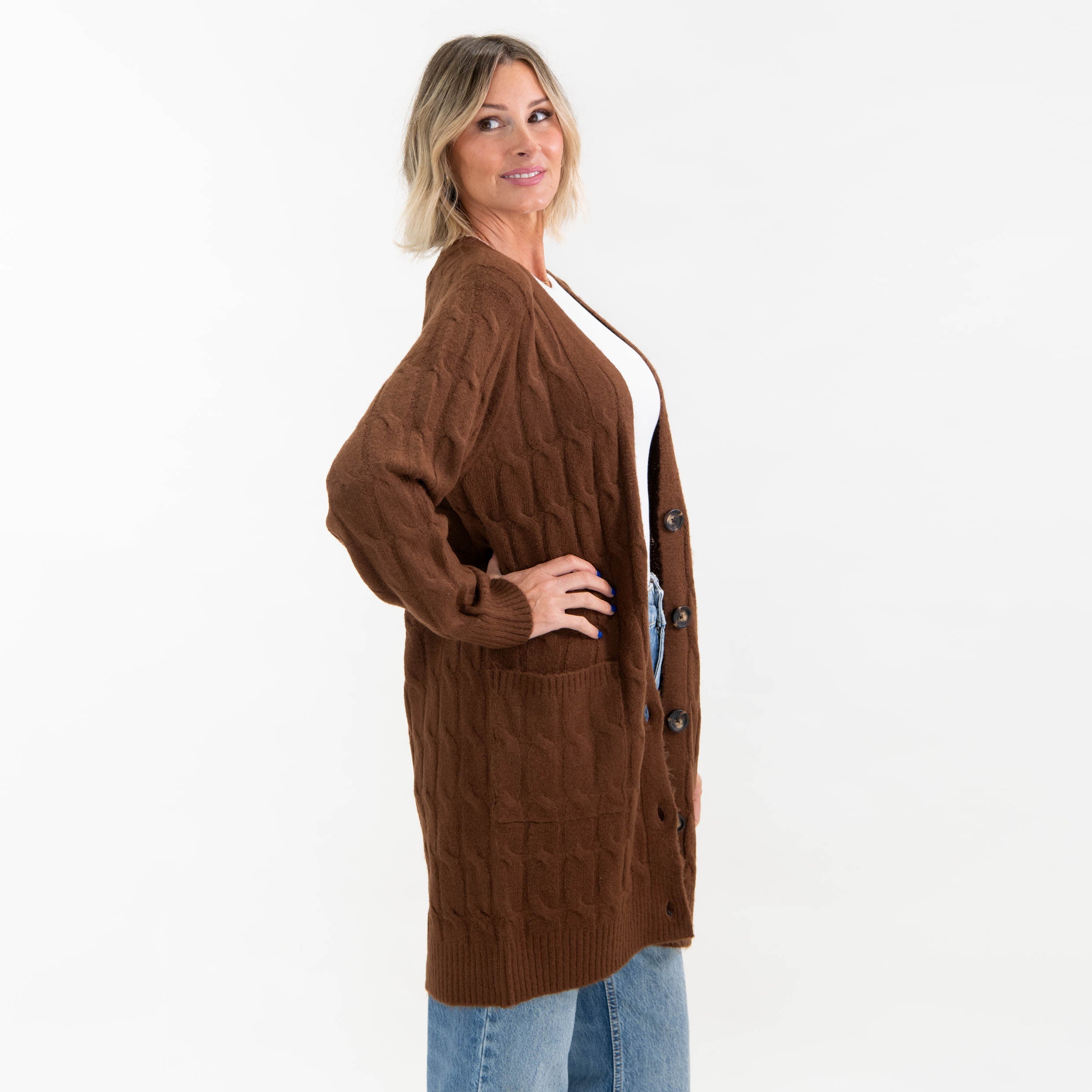 Blessed Cable Knit Cardigan - Image 11