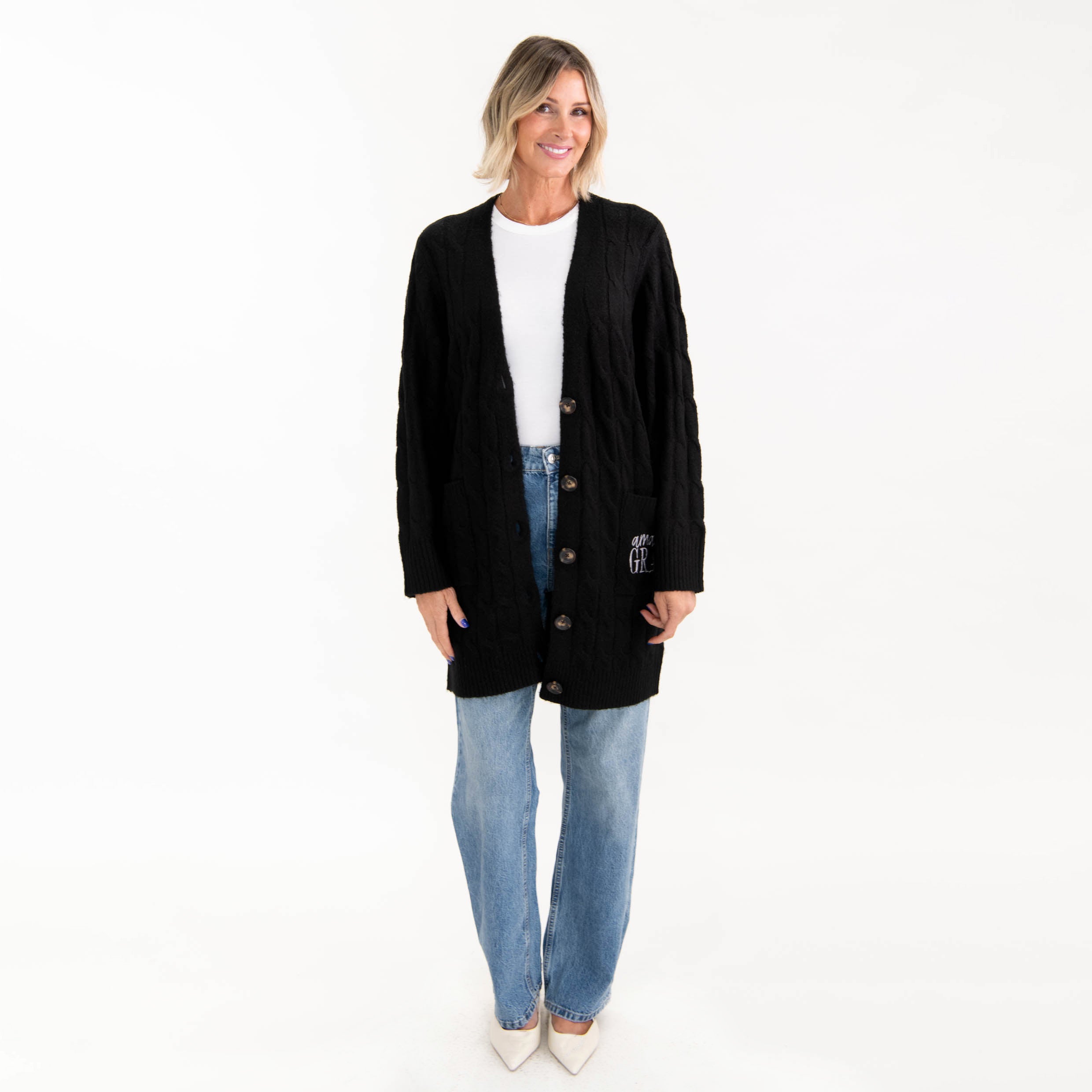 Amazing Grace Cable Knit Cardigan - Image 4