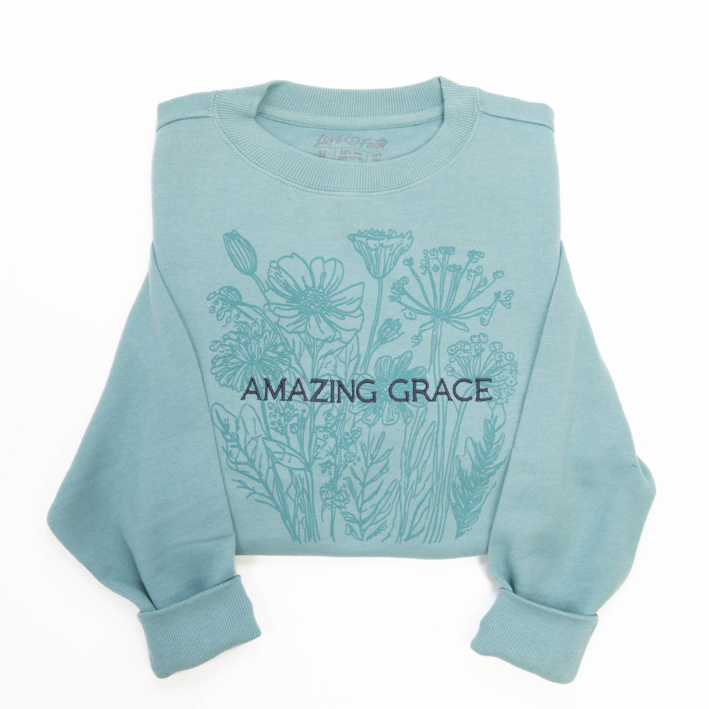 Amazing Grace Flowers Sweatshirt
