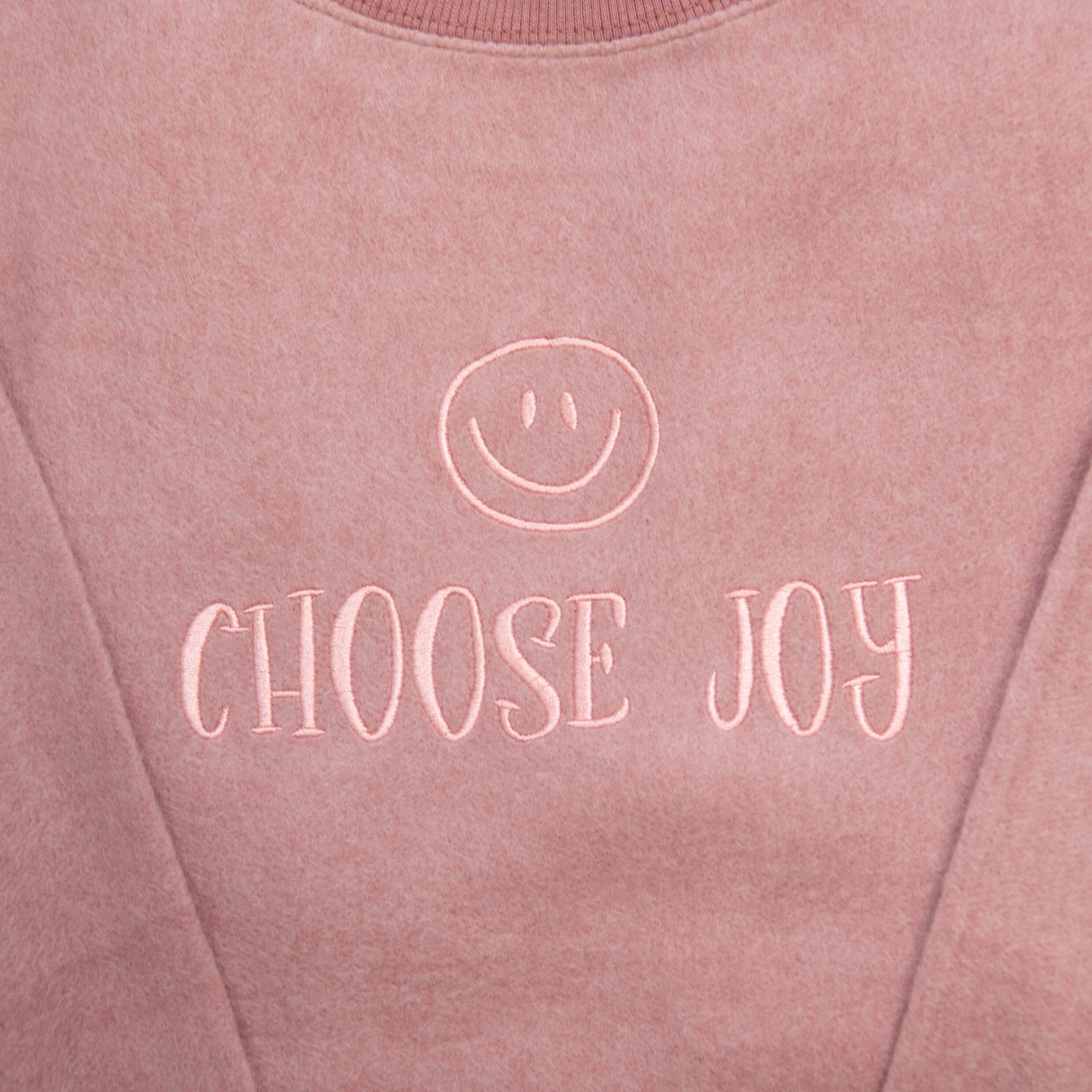 Fuzzy Embroidered Choose Joy Sweatshirt - Image 2