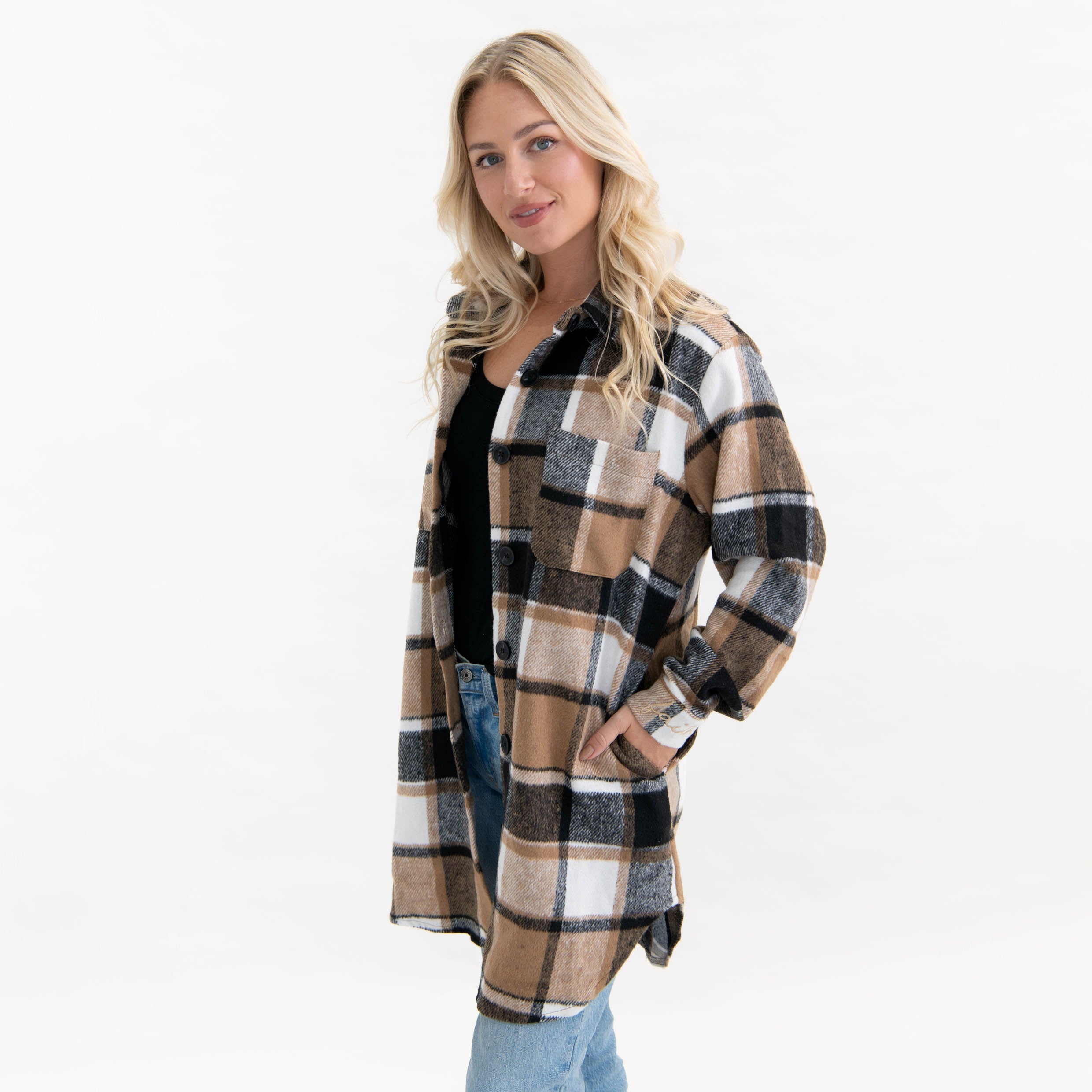 Faith Plaid Shacket - Image 3