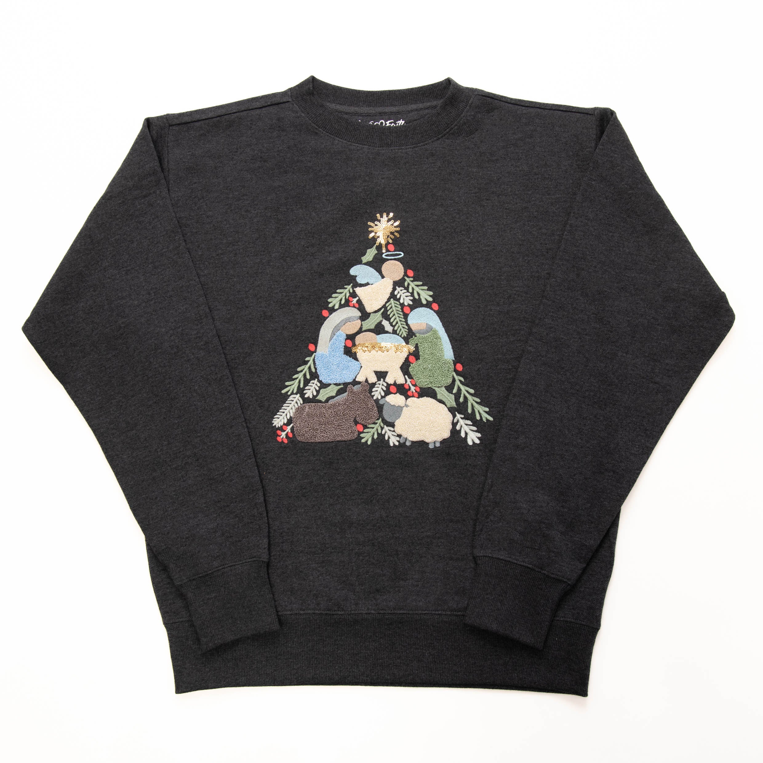 Embellished Nativity Tree Sweatshirt - Image 3