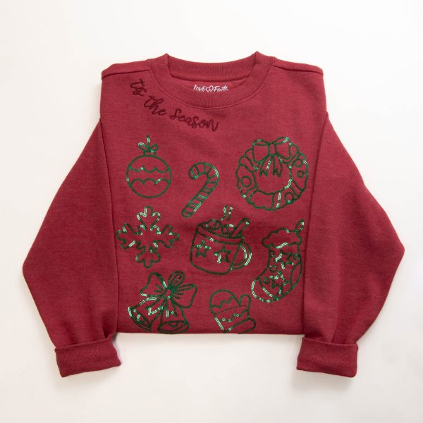 Tis the Season Embellished Crewneck Sweatshirt