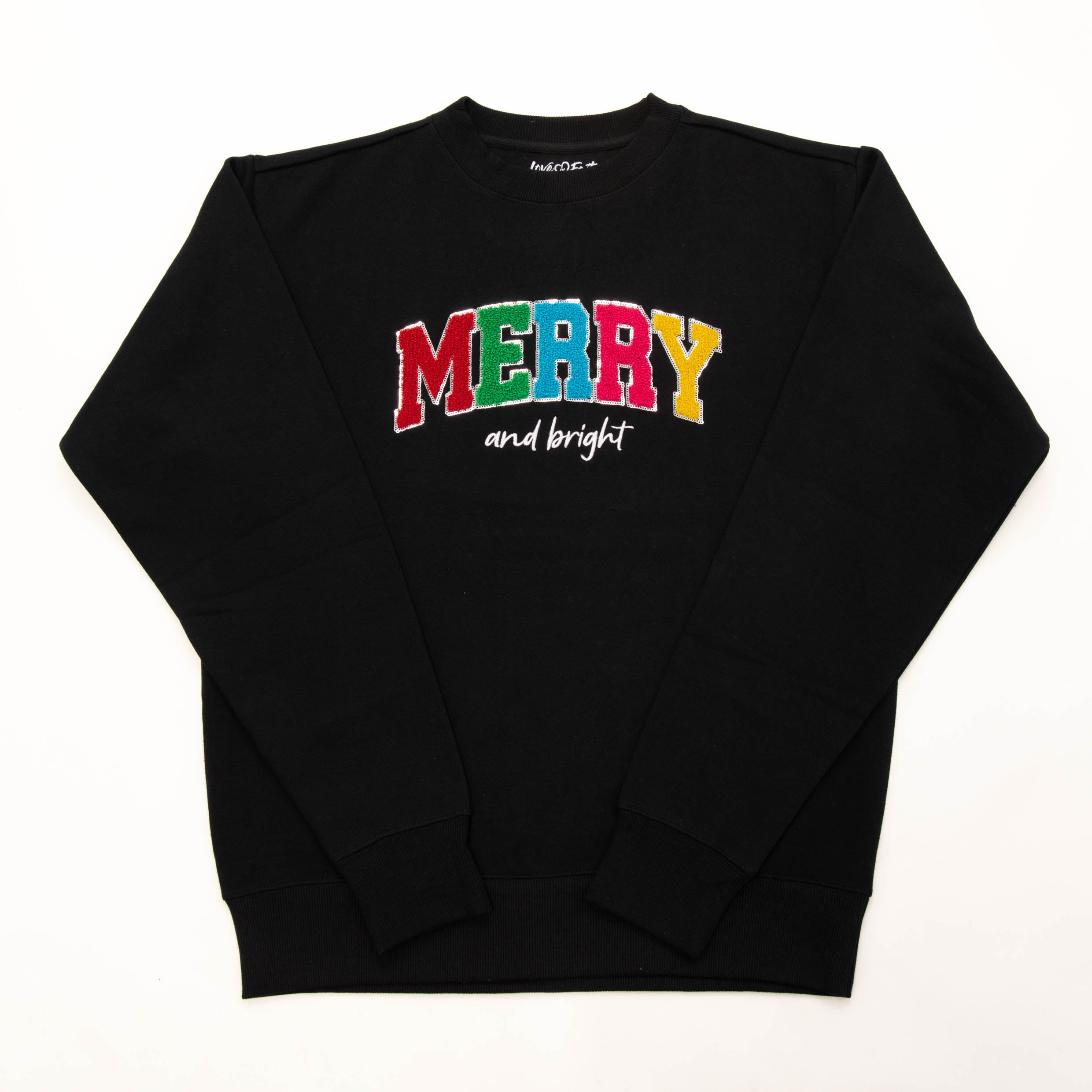 Embellished Merry and Bright Varsity Sweatshirt - Image 3