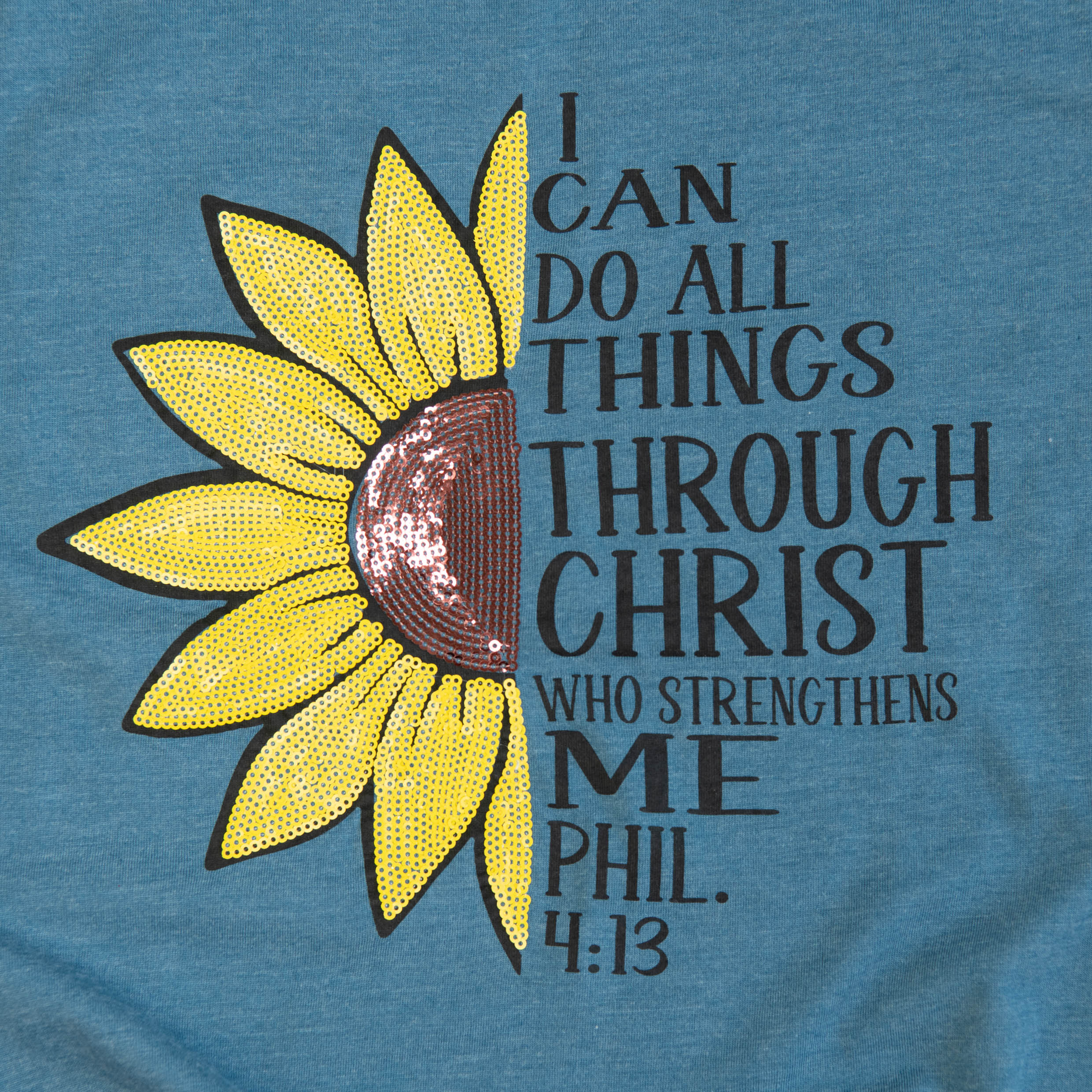 I Can Do All Things Sequin Tee - Image 2