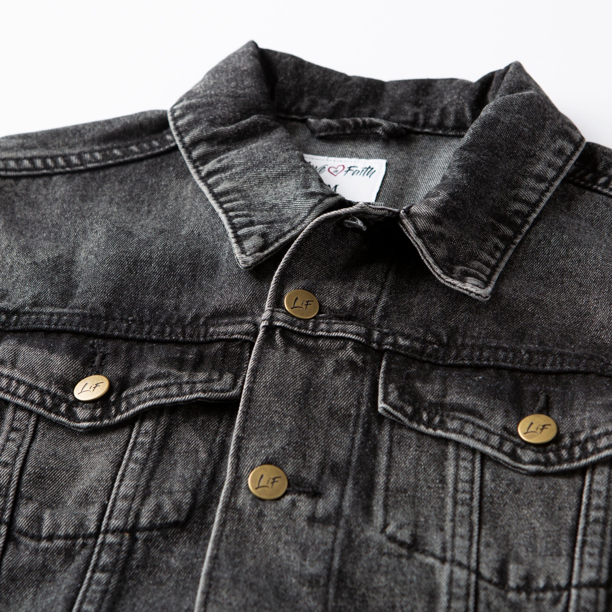 Vintage Washed Faith Denim Jacket - Image 8