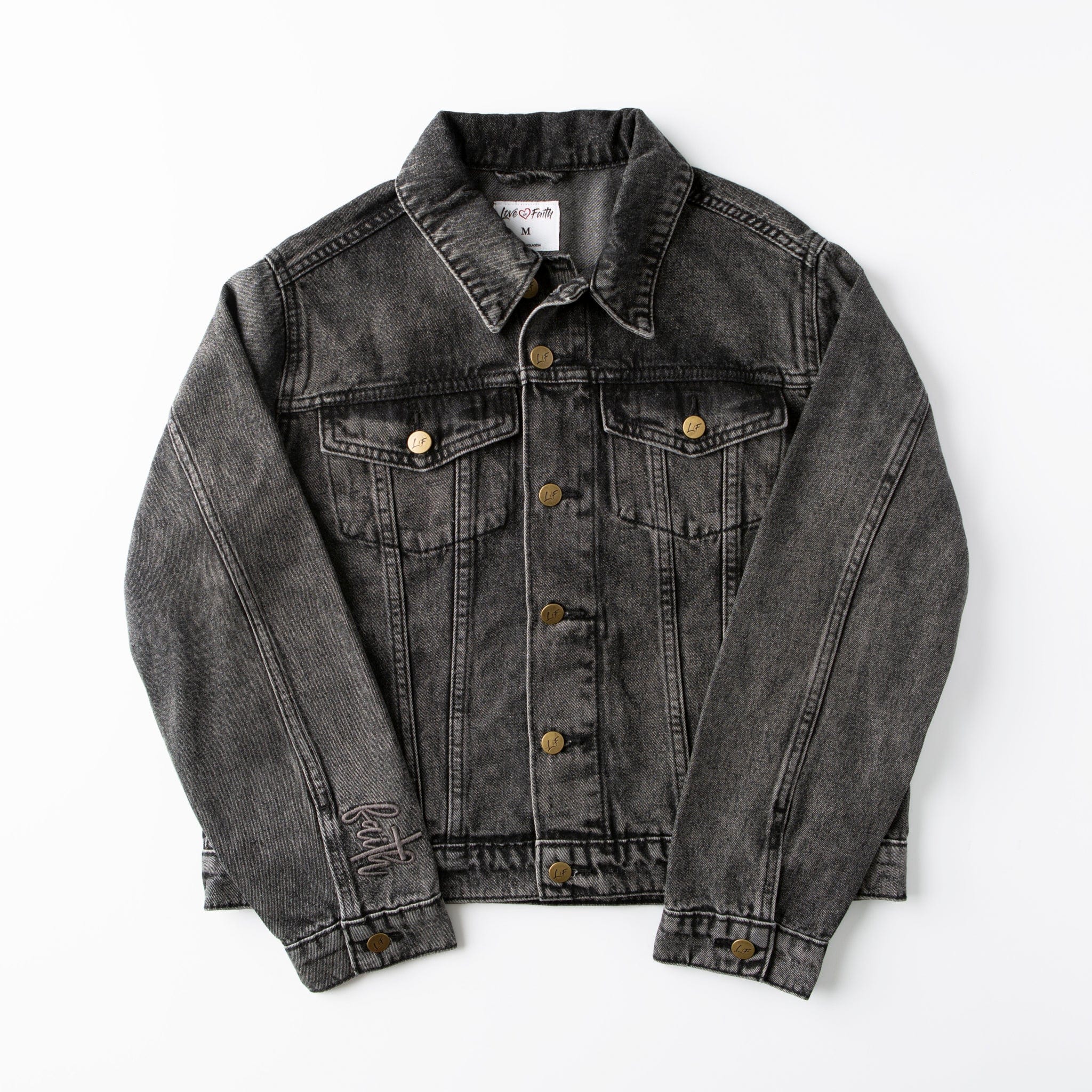 Vintage Washed Faith Denim Jacket - Image 6