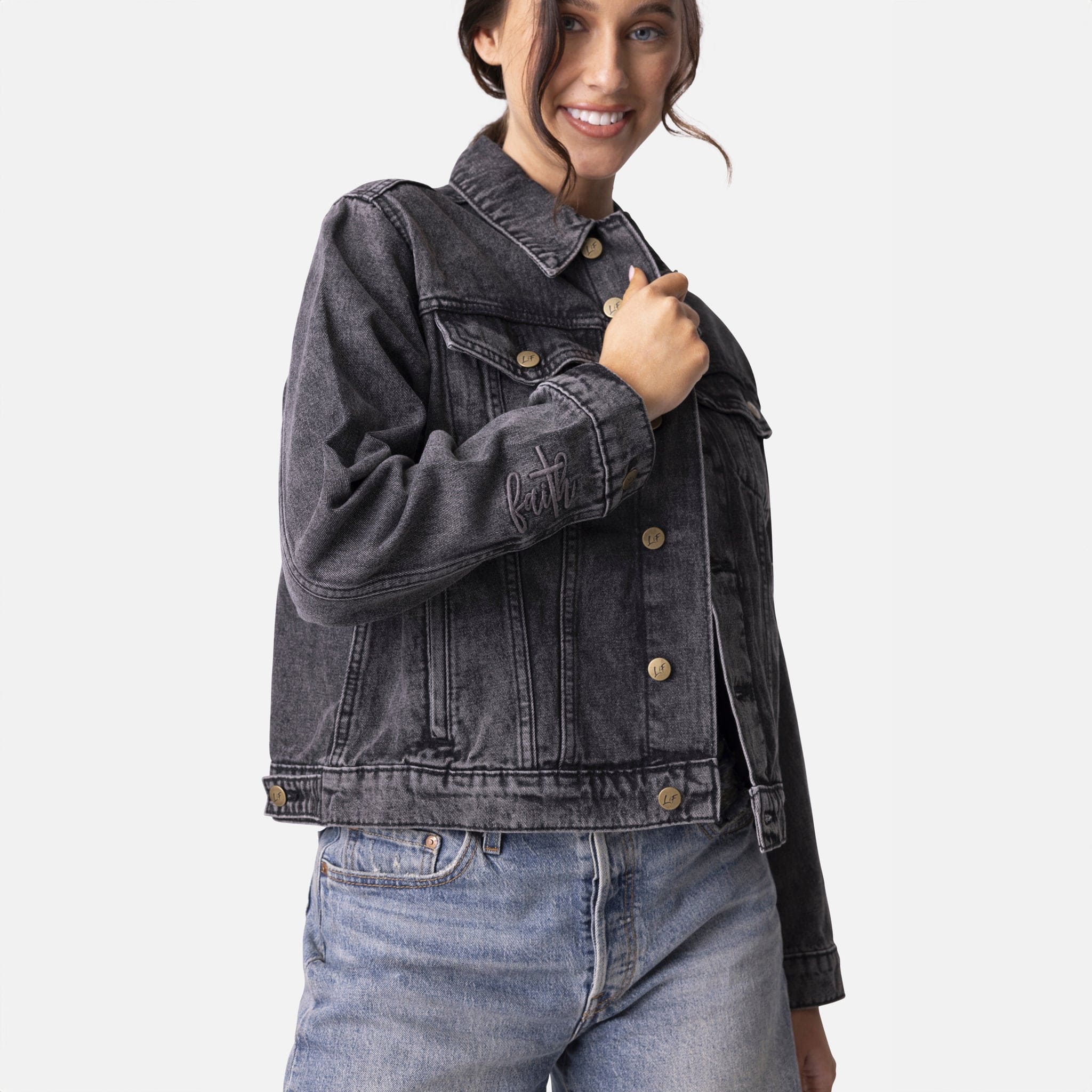 Vintage Washed Faith Denim Jacket - Image 18