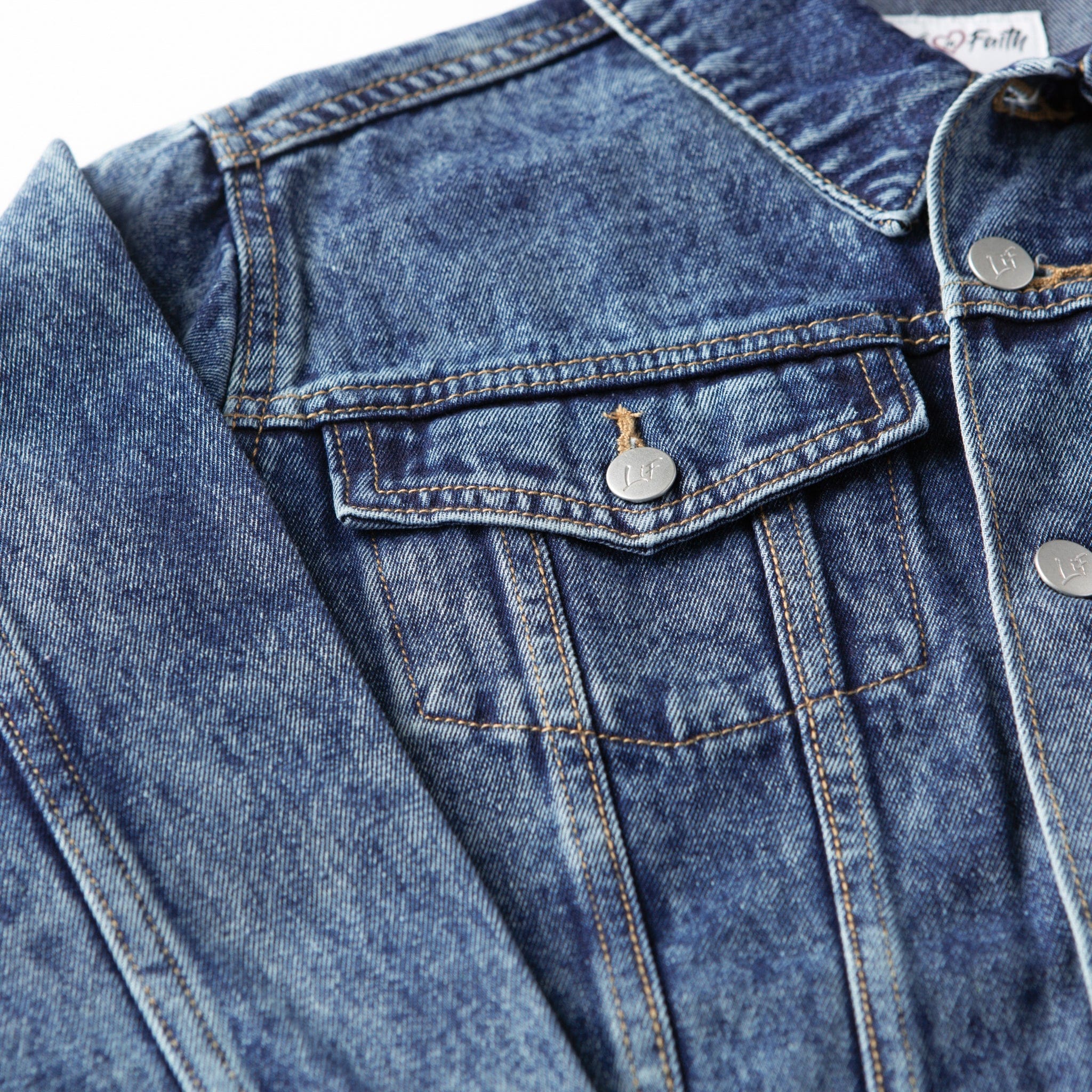 Vintage Washed Faith Denim Jacket - Image 3