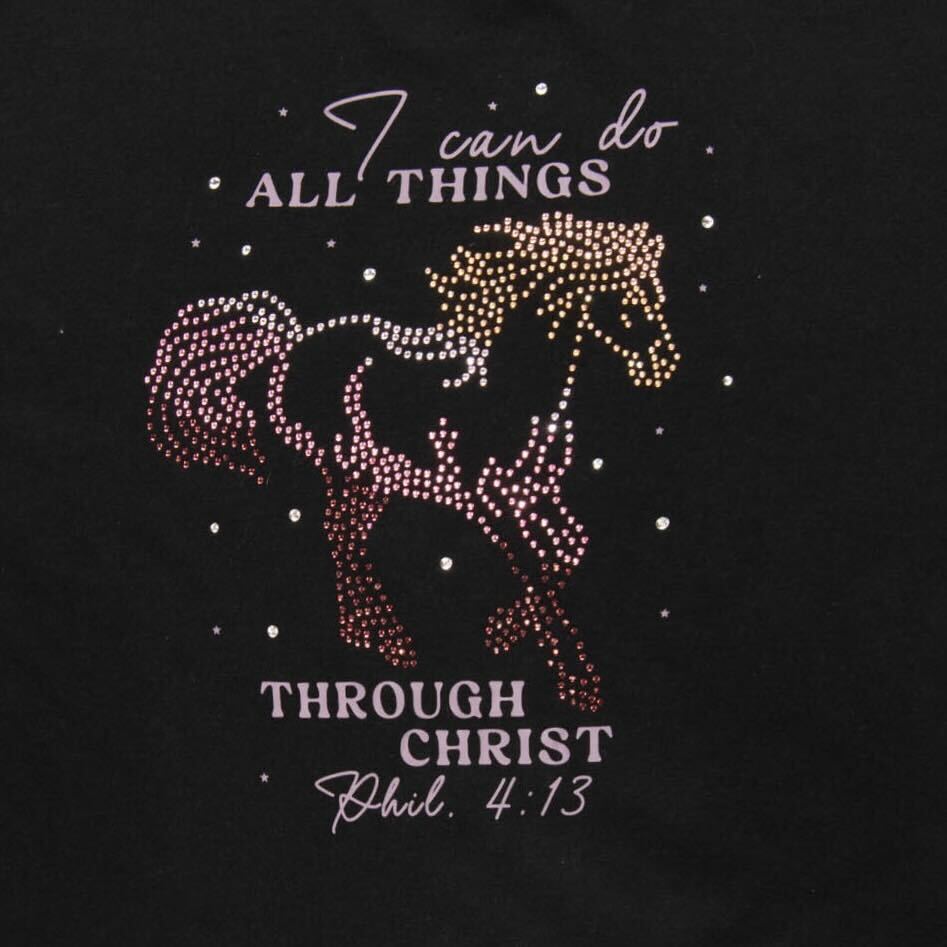 I Can Do All Things Rhinestone Oversized Tee - Image 2