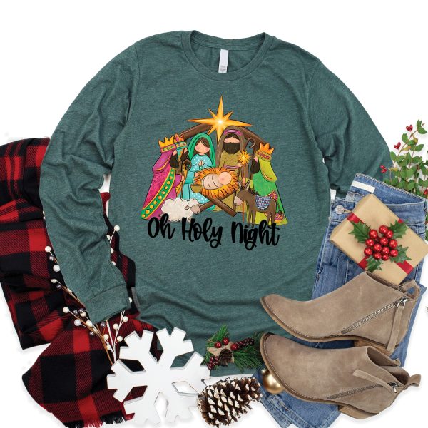 Holy Night Nativity Long Sleeve