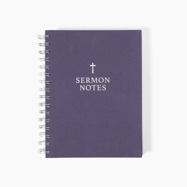 Navy Linen Cross Sermon Notes