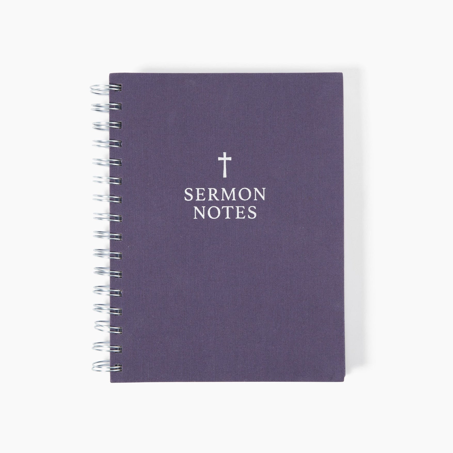 Navy Linen Cross Sermon Notes