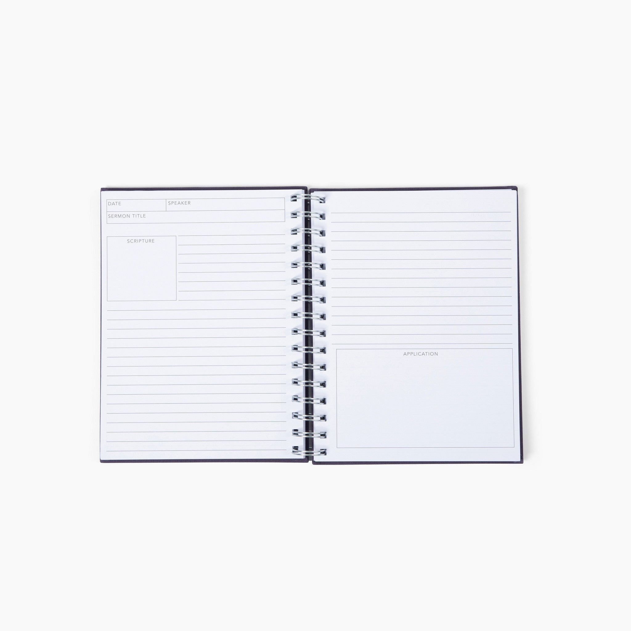 Navy Linen Cross Sermon Notes - Image 2