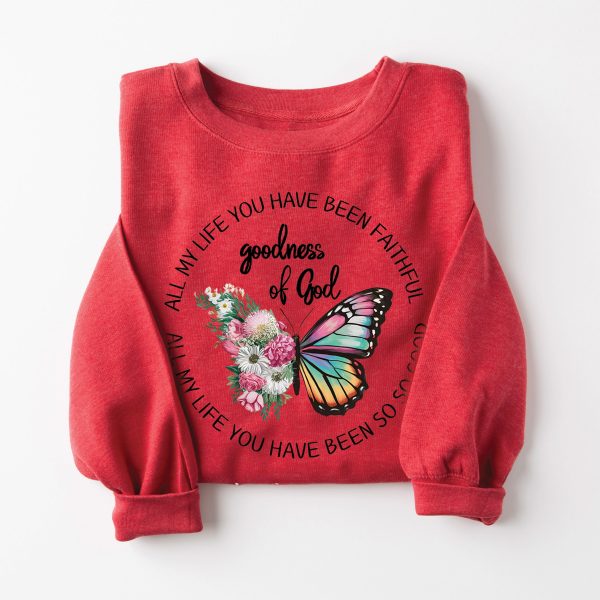 Goodness of God Butterfly Sweatshirt