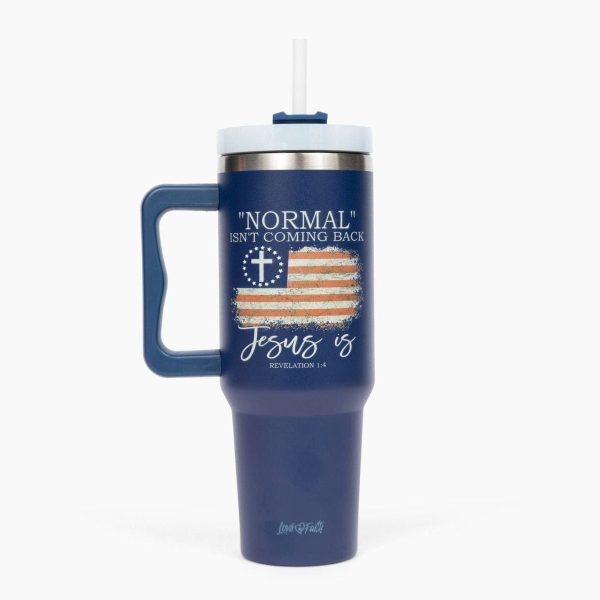 Normal Isn't Coming Back Flag 40oz Tumbler w/ Handle